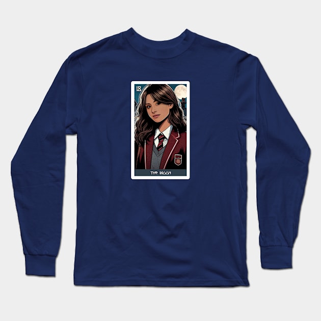 the moon - house of anubis tarot card Long Sleeve T-Shirt by sadieillust